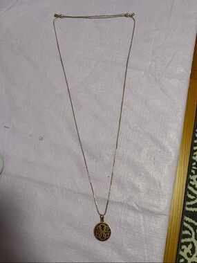 Alex and Ani Gold Round Filigree Pendant Necklace